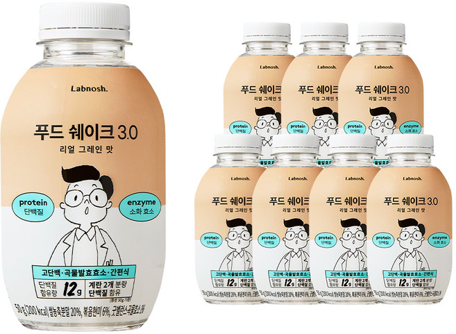 랩노쉬 푸드쉐이크 3.0 리얼그레인, 50g, 8개