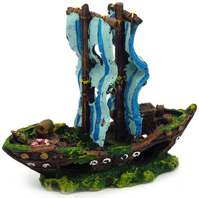 아쿠아비 수족관 해적선 장식 7343, 1개