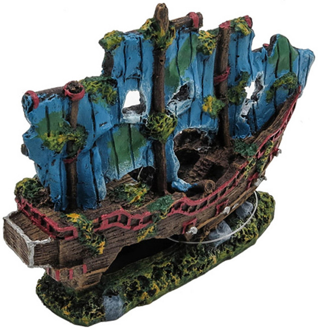 아쿠아비 수족관 해적선 장식 7033, 1개