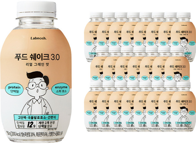 랩노쉬 푸드쉐이크 3.0 리얼그레인, 50g, 24개