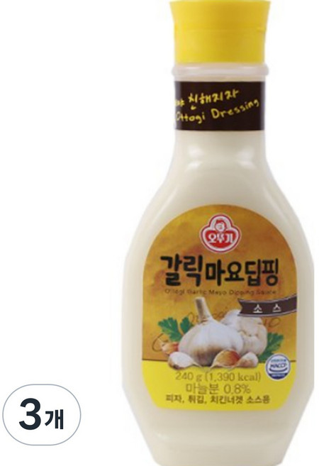 오뚜기 갈릭마요 딥핑소스, 3개, 240g