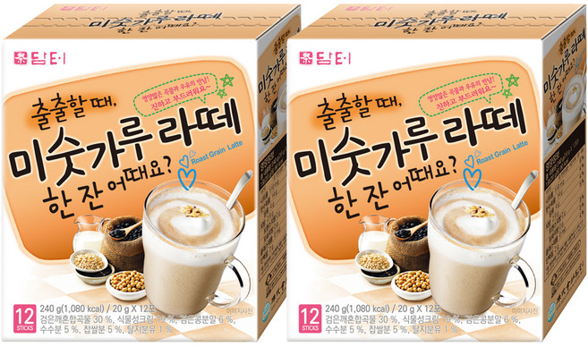 담터 미숫가루 라떼, 240g, 2개