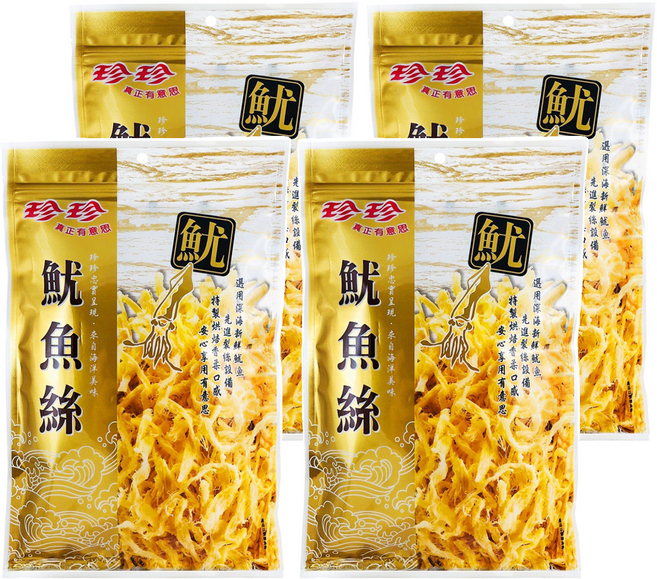 珍珍 魷魚絲, 27g, 4包