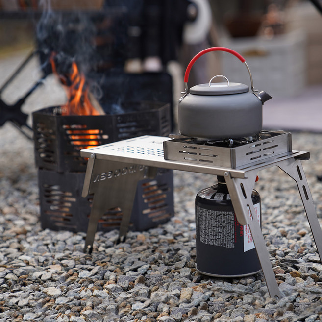 아이두젠 윈드가드 캠핑 버너 플레이트 바람막이, 실버, 1개