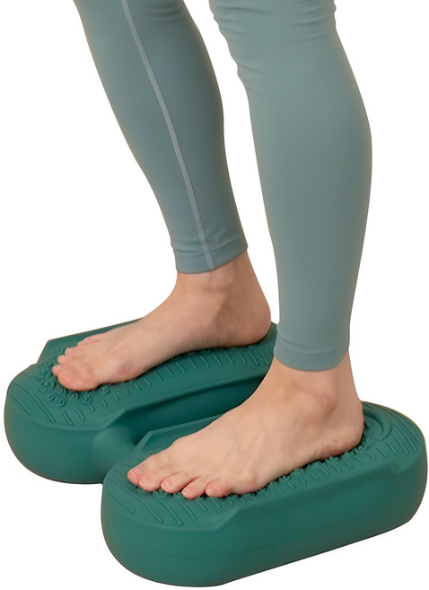 다이어트학교 소음 지압 리압스텝퍼 + 에어 펌프 + 공기제거 핀, 포레스트그린