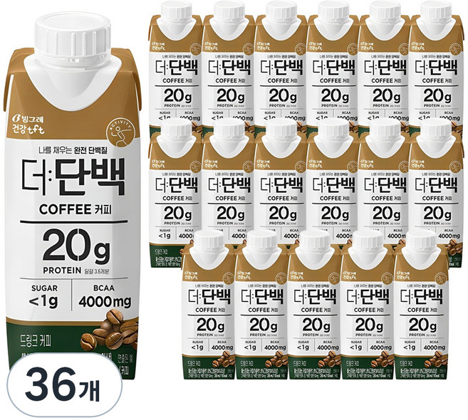 더단백 드링크 커피 A, 250ml, 36개