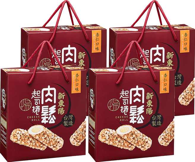 新東陽 肉鬆起司捲禮盒 杏仁口味, 300g, 4盒