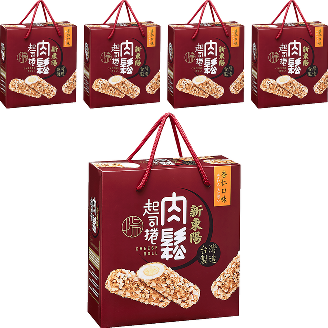 新東陽 肉鬆起司捲禮盒 杏仁口味, 300g, 5盒
