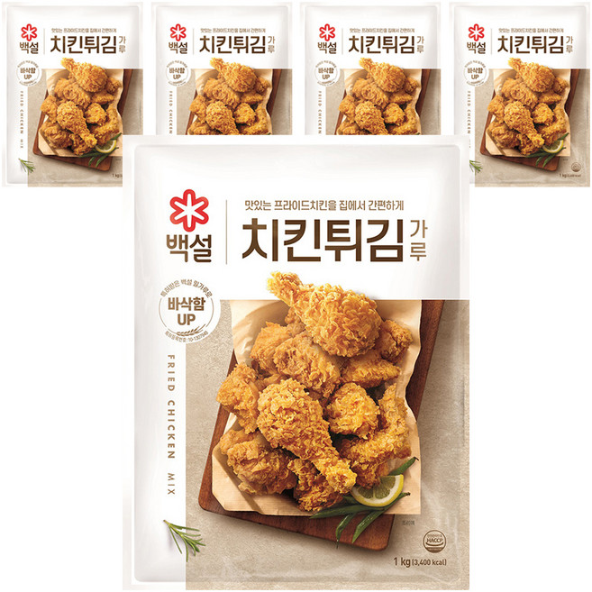 백설 치킨튀김가루, 1kg, 5개