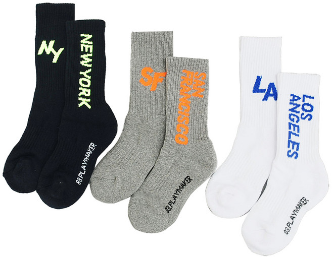 지앤 아동용 스탠스 힙 파일양말 3족 세트