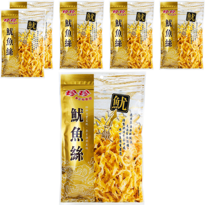 珍珍 魷魚絲, 27g, 6包