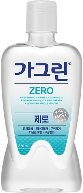 가그린 제로 구강청결제, 820ml, 1개