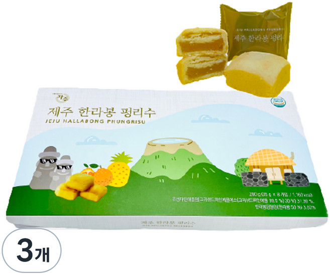 제주 한라봉 펑리수 35g x 8p, 280g, 3개