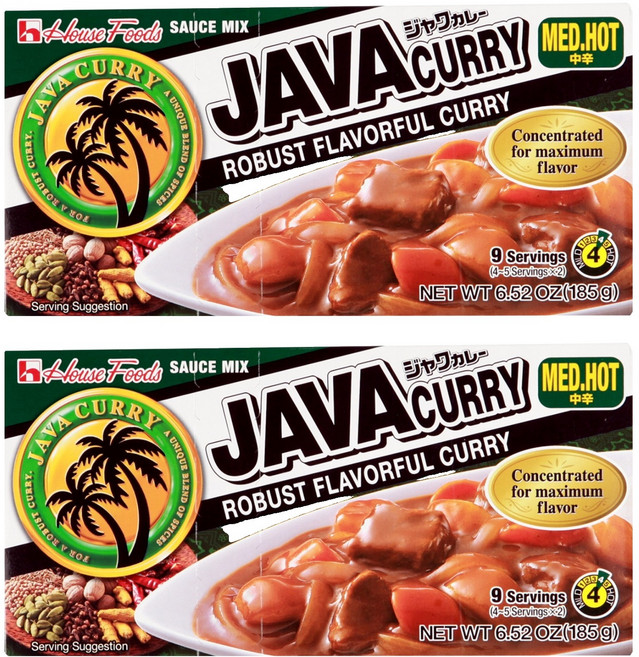 하우스푸즈 자바 카레 약간매운맛, 185g, 2개