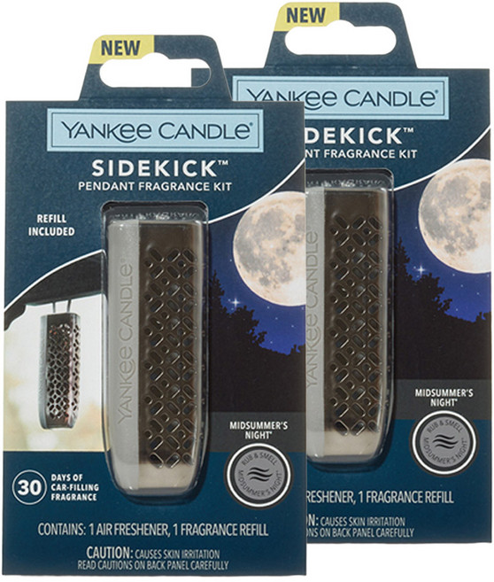 양키캔들 사이드킥 차량용 방향제 펜던트, 2개, 미드썸머나잇