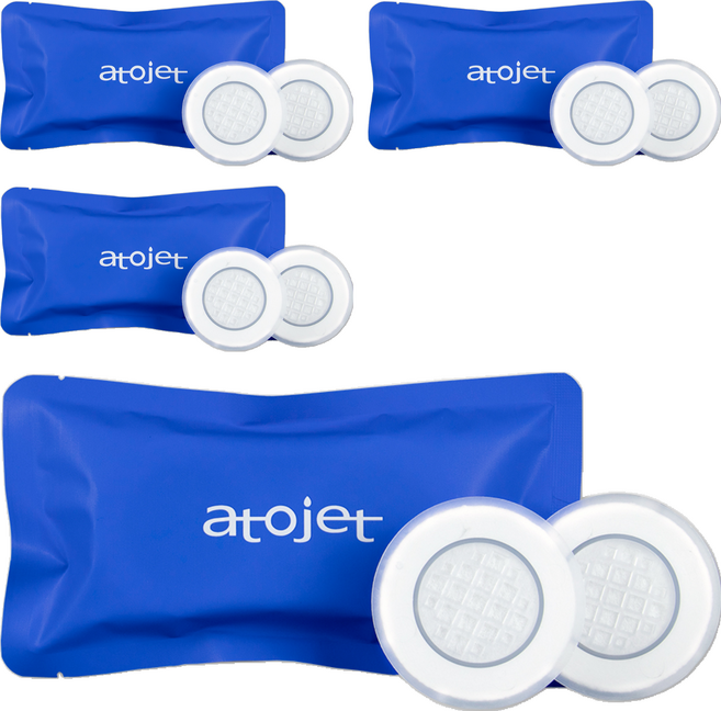 아토젯 여행용 미니 필터샤워기 헤드 리필 2p, 4개