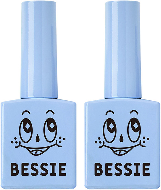 BESSIE 컬러 젤, B02 피죤 블루, 11ml, 2개