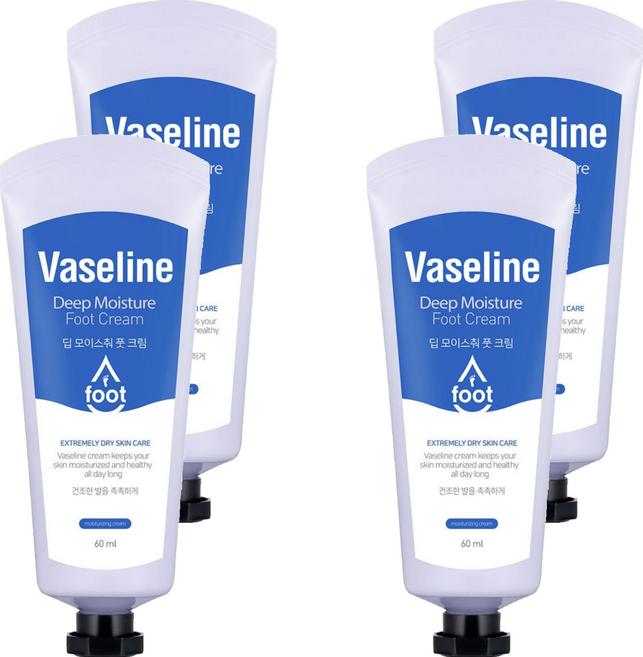 바세린 C2Y 딥 모이스춰 풋크림, 1개입, 4개, 60ml