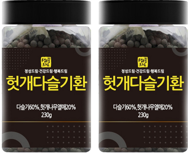 생생드림 헛개다슬기환 국산, 2개, 230g