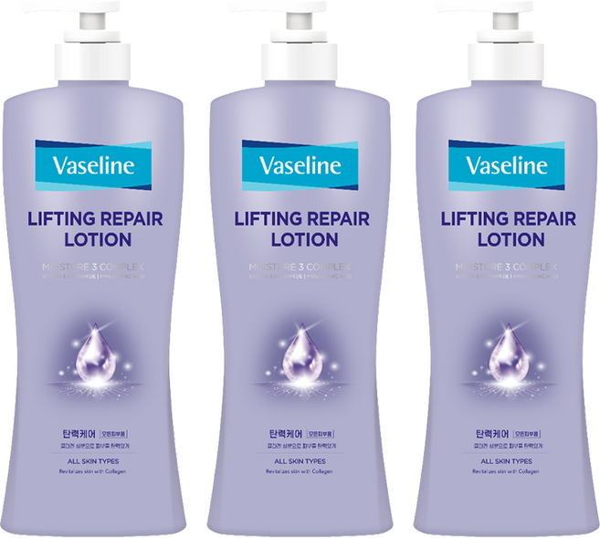 애경바세린 리프팅 리페어 바디로션, 450ml, 3개
