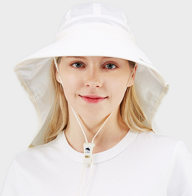 썬글레이드 성인용 UV 와이드 아쿠아 플랩캡, 아이보리, 1개