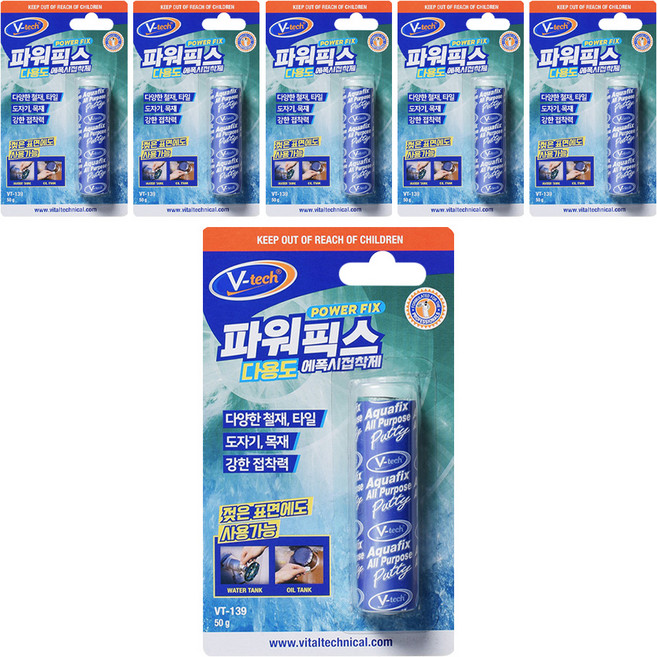 Vtech 파워픽스 다용도 에폭시 접착제 퍼티, 6개