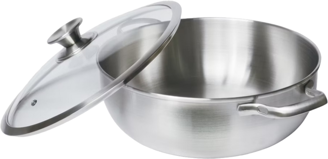 Hi CHEF 掌廚 316不鏽鋼 火鍋 電磁爐適用, 30cm, 1個, Silver