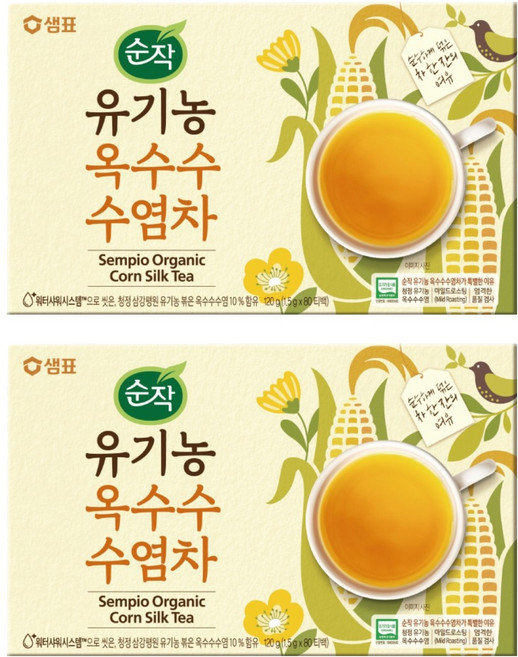 순작 유기농 옥수수수염차, 1.5g, 80개입, 2개