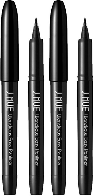 제이뮤 원더러스 이지 펜 아이라이너, 블랙, 2개