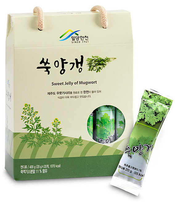 밀양한천 쑥양갱, 400g, 1개