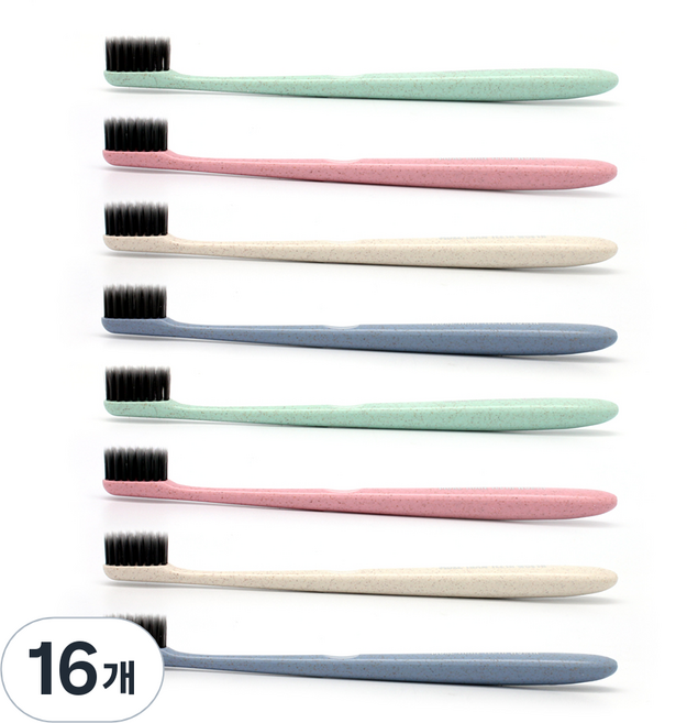 닥터이엘 28탁 미세모 화이티엘 칫솔 랜덤 발송, 1개입, 16개