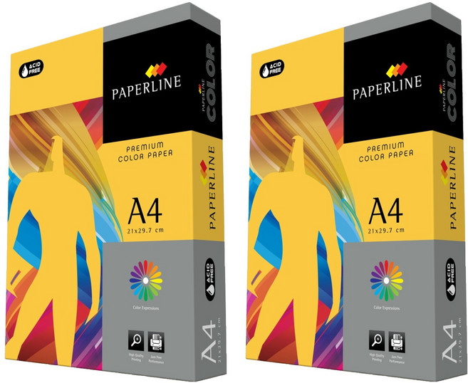 PAPERLINE 彩色影印紙 PL200 金黃色 80磅, A4, 1000張