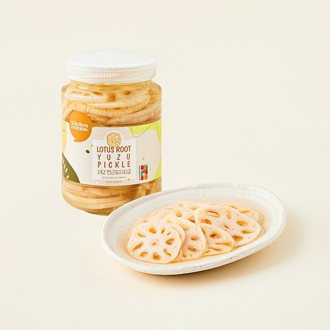 키친콤마 저당 연근유자피클, 450g, 1개