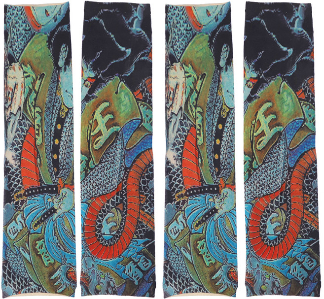 스투피드 타투 팔토시 문신8 이레즈미 양팔세트, 혼합색상, 2세트