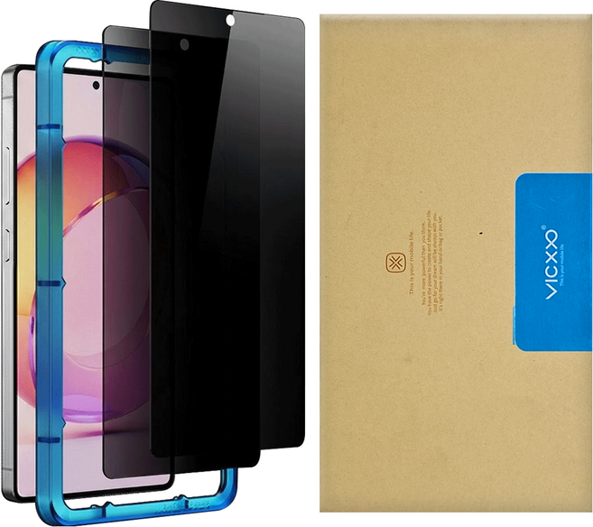 VICXXO 2.5CX 智慧型手機 鋼化玻璃 螢幕保護貼 Galaxy S25 Ultra 9H 防窺 支援指紋辨識 附安裝輔助框 2入裝