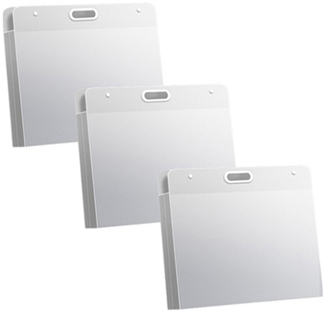 ABM 그림 도화지 수납 파일 A3 반투명 화이트, 3개