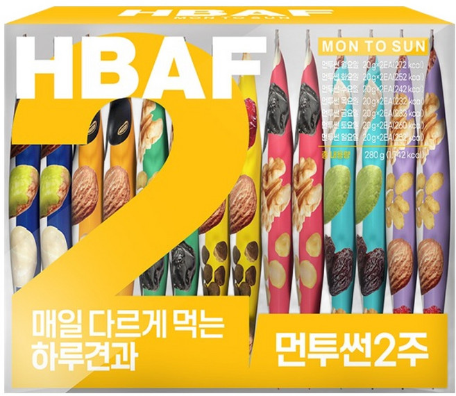 바프 먼투썬 2주 하루견과 280g, 1개