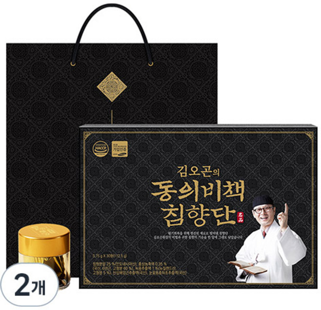 김오곤 동의비책 침향단 + 쇼핑백, 112.5g, 2개