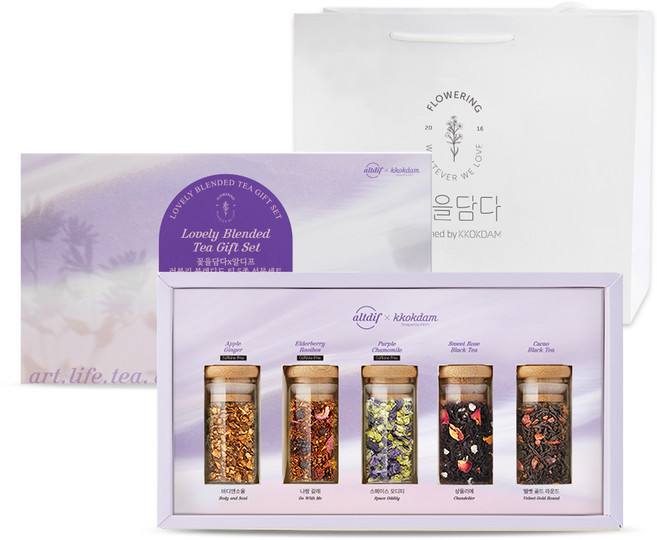 알디프 꽃을담다 러블리 블렌딩티 선물세트, 1세트, 블렌딩티 5종