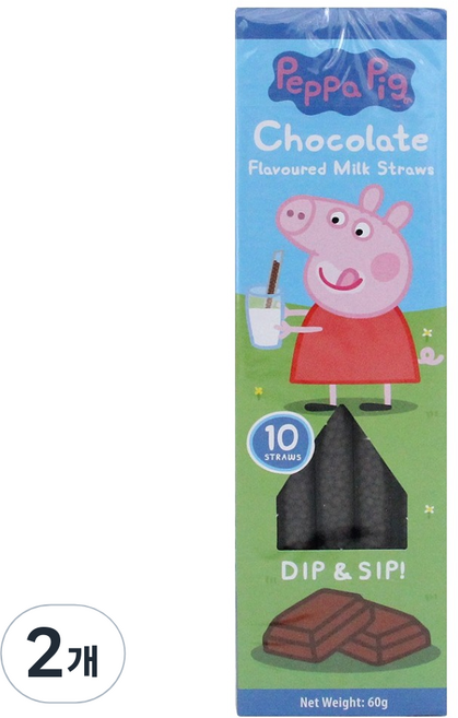 페파피그 초코맛 스트로우, 6g, 2개, 10개입