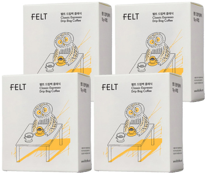 펠트 드립백 클래식 커피, 10g, 6개입, 4개