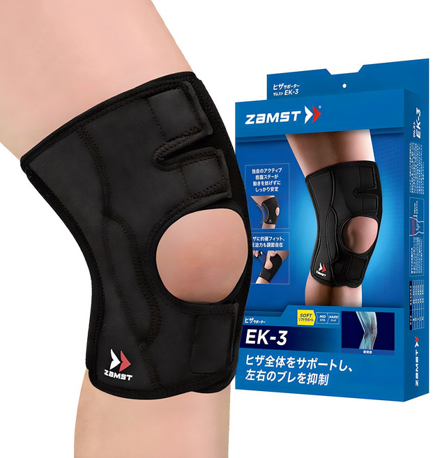 잠스트 무릎보호대 EK-3, 1개, 블랙