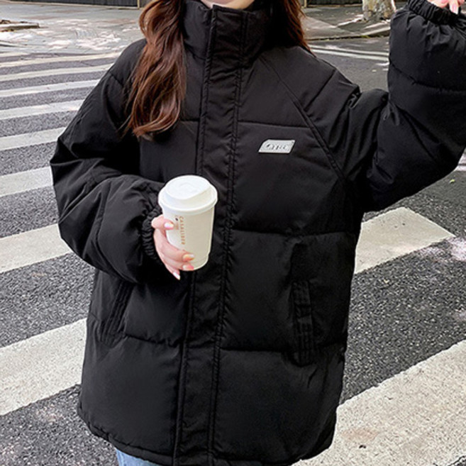 Fashion Flow 女款加厚日常高領寬鬆版冬季羽絨外套