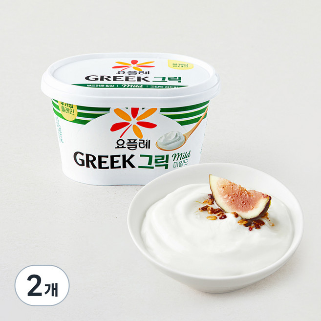 요플레 그릭 마일드, 400g, 2개