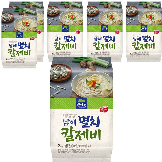 鯷魚風味刀削麵疙瘩 2人份, 6包, 360g