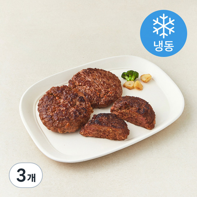 요리락 정통 소고기 듬뿍 함박스테이크 (냉동), 450g, 3개