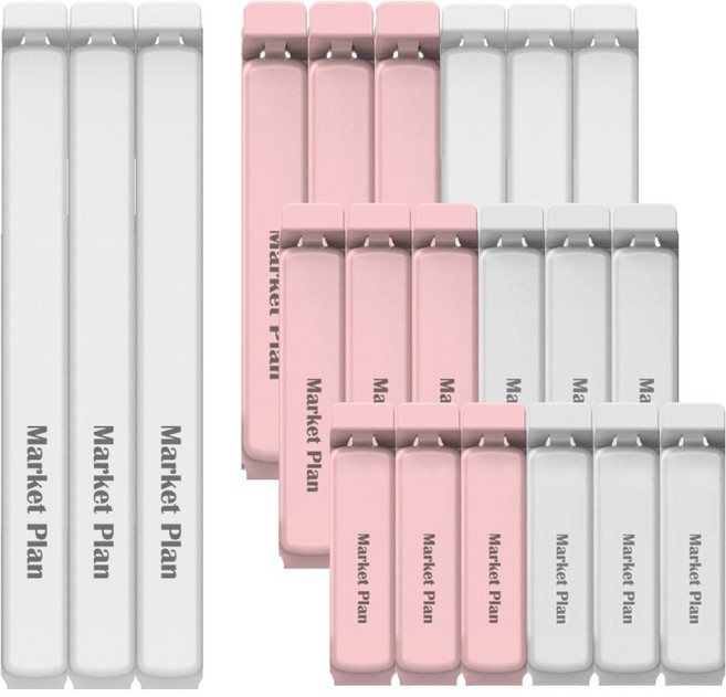 마켓플랜 밀봉 집게 7종 x 3p 세트, 혼합색상, 1세트