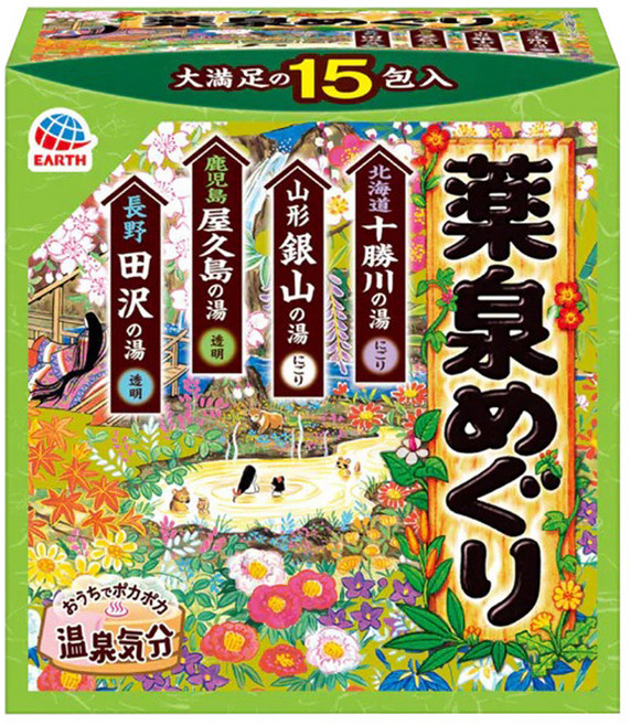 바스로망 온천기행 약천 입욕제 4계절향, 30g, 15개