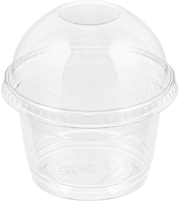 탐사 PET 투명 디저트컵 265mL + 뚜껑, 1개, 100개입