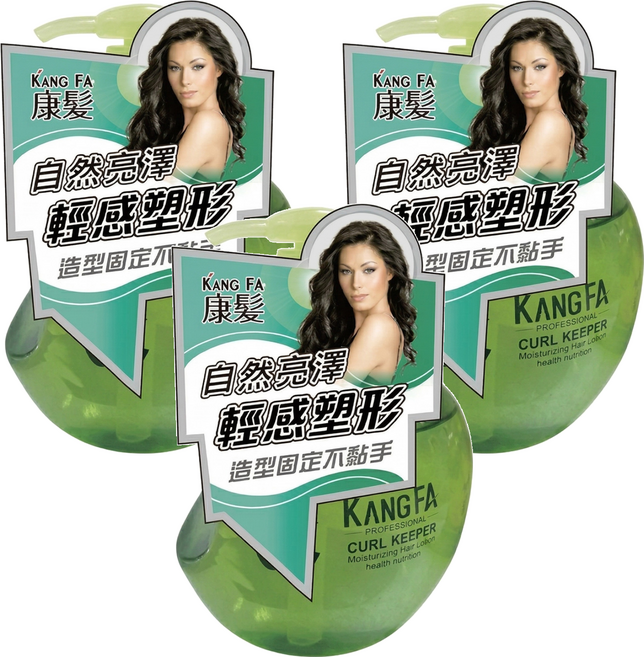 KANG FA 康髮 奇異繽紛水漾保濕雕 茵草綠 黏, 260ml, 3瓶